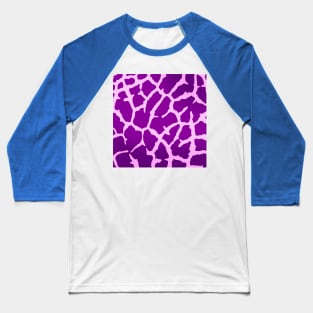 Purple Giraffe Print Baseball T-Shirt